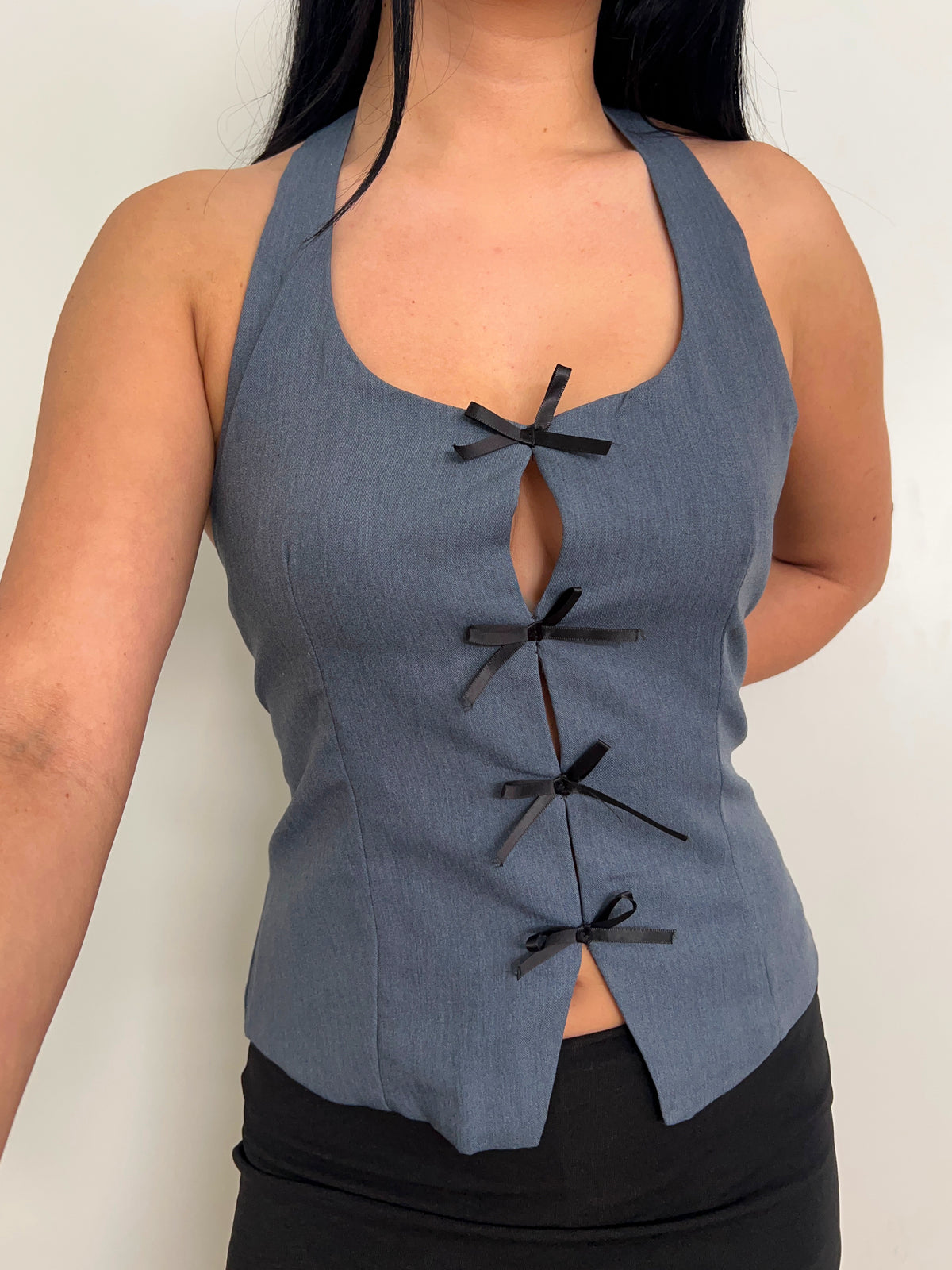 Savannah Halter Top (Grey)