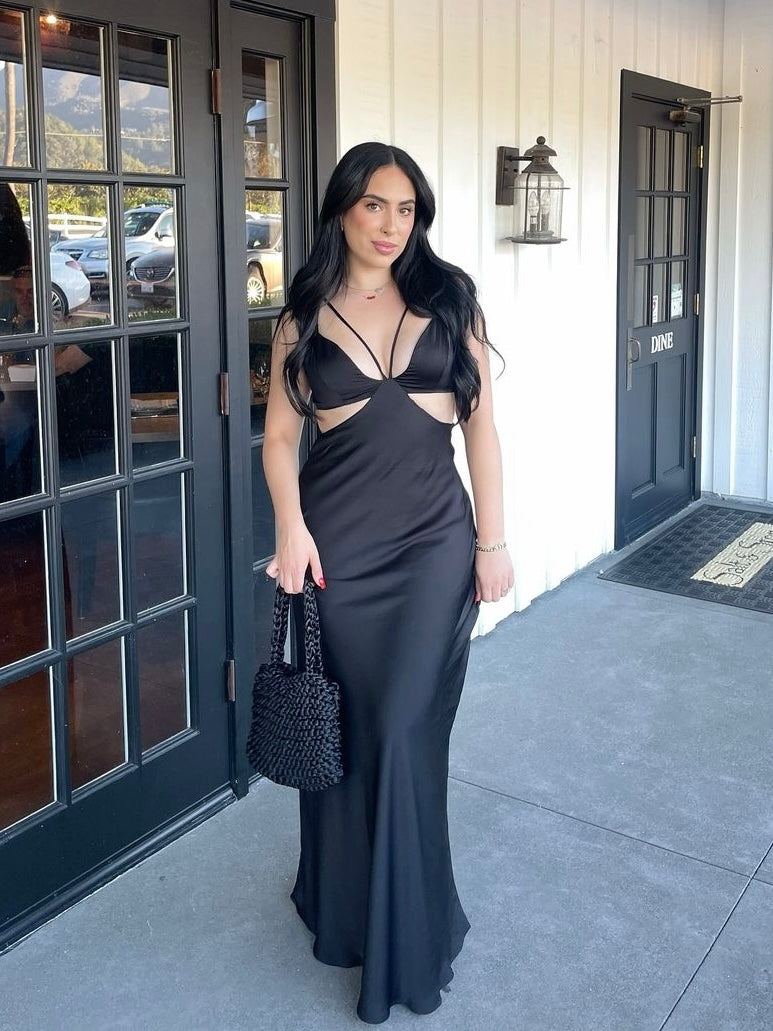 【新品】RYU KAGA Tiered shirts dress ブラック　38 THE TIERED SHIRT MAXI DRESS – STILLWATER