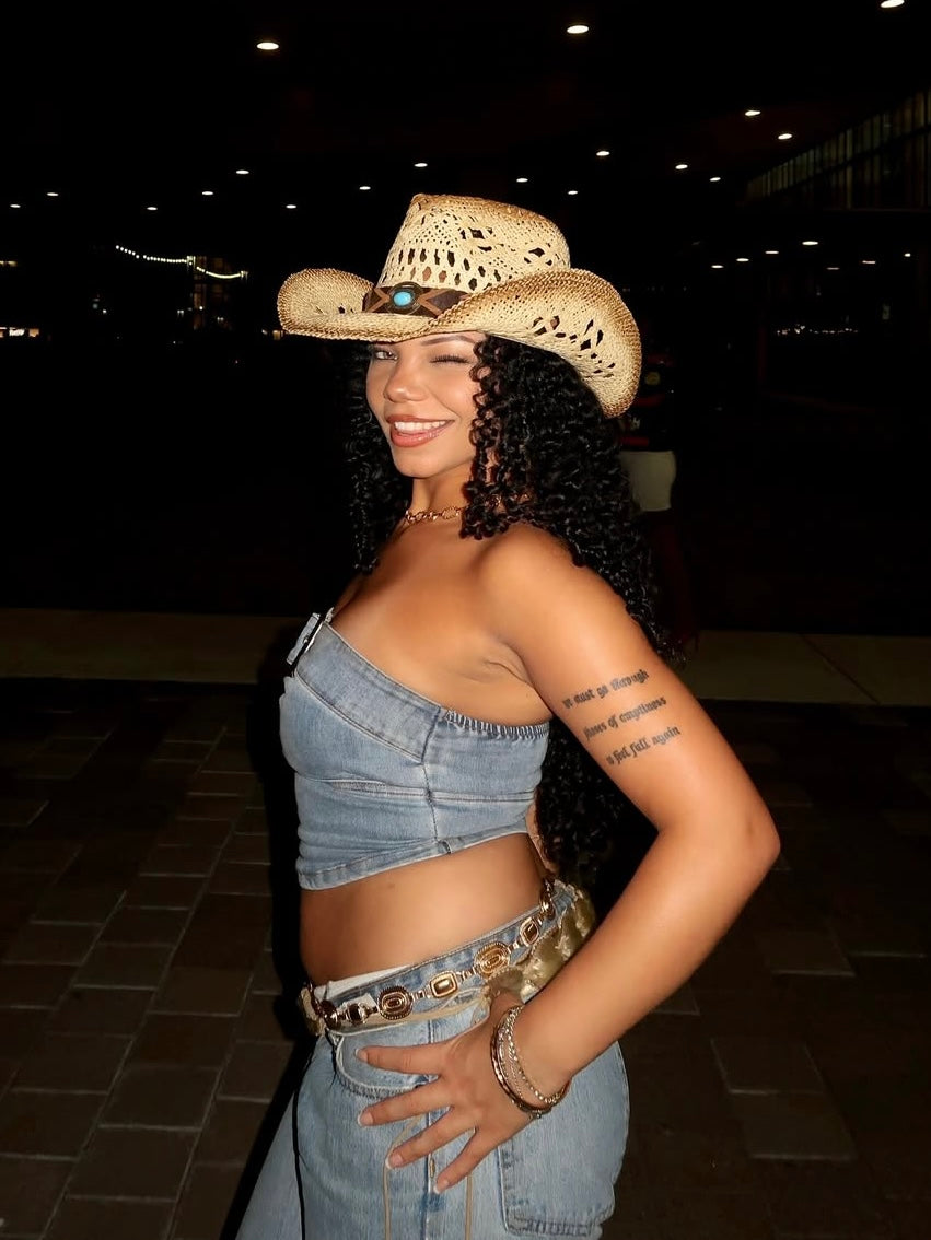 Natalie Denim Tube Top (Medium Denim)