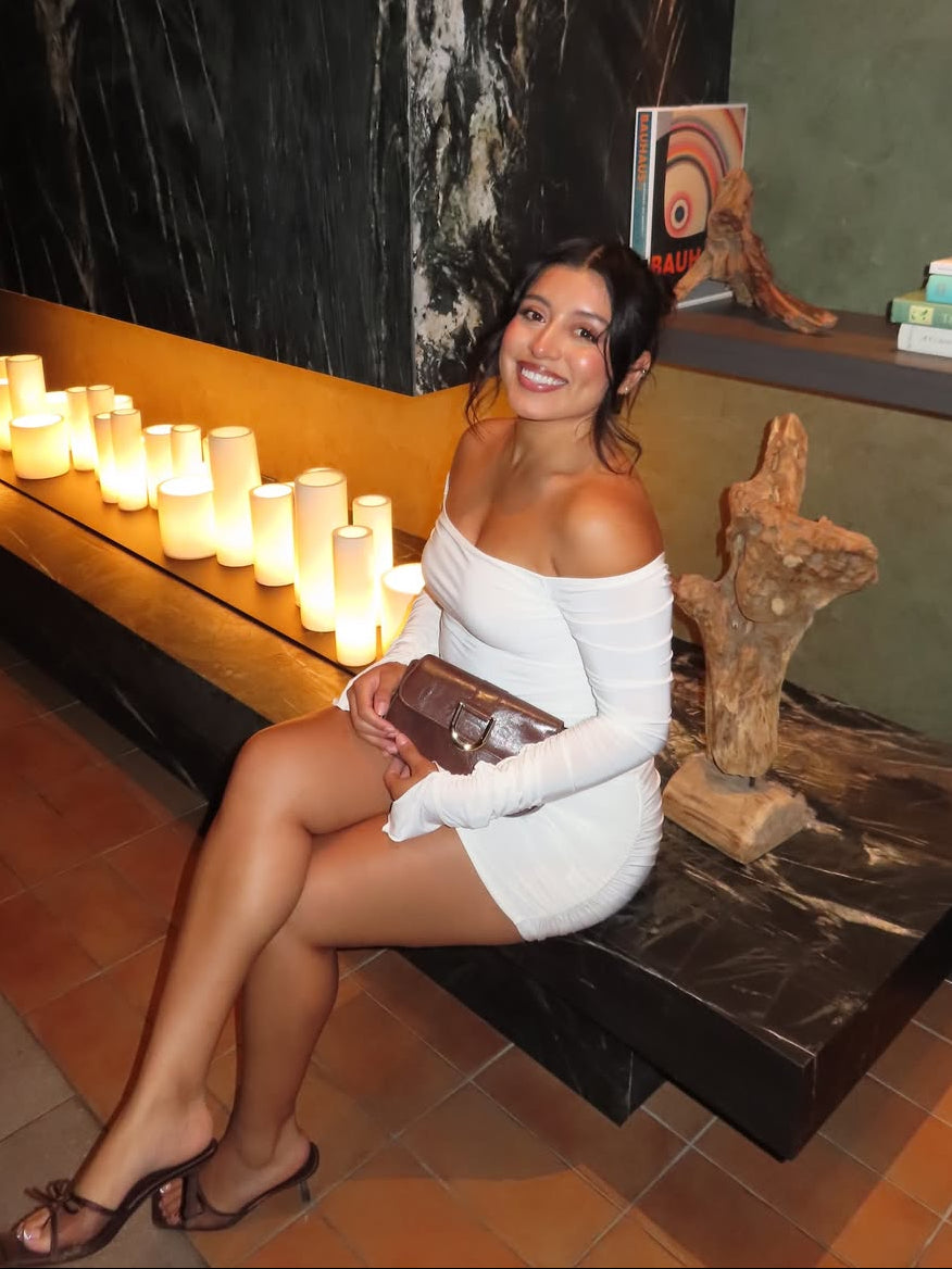 Veronica Off The Shoulder Dress (Ivory)