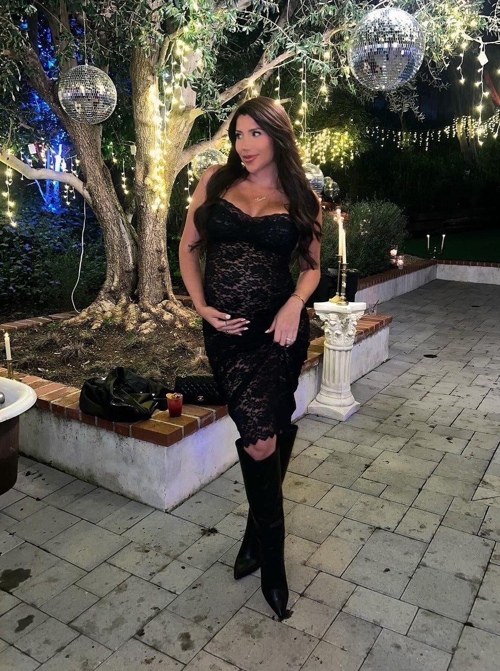 Cami Lace Dress (Black) Small