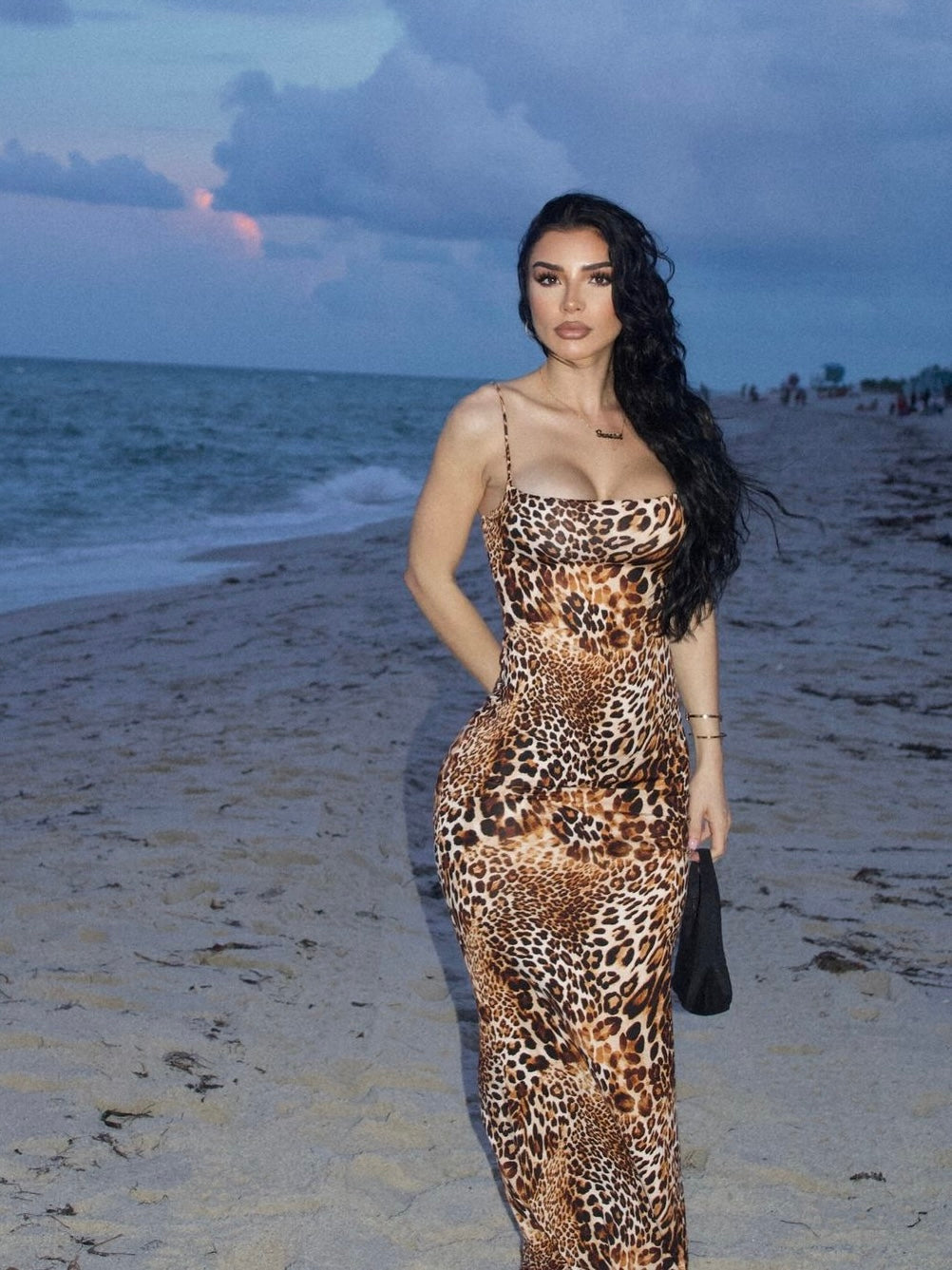 Jennifer Leopard Maxi Dress (Leopard)