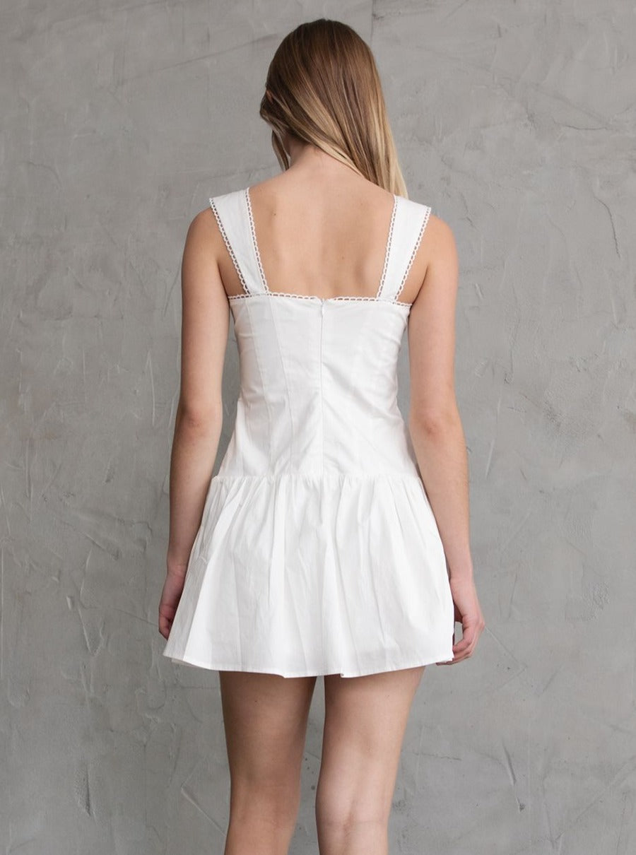 Selina Mini Dress (White)