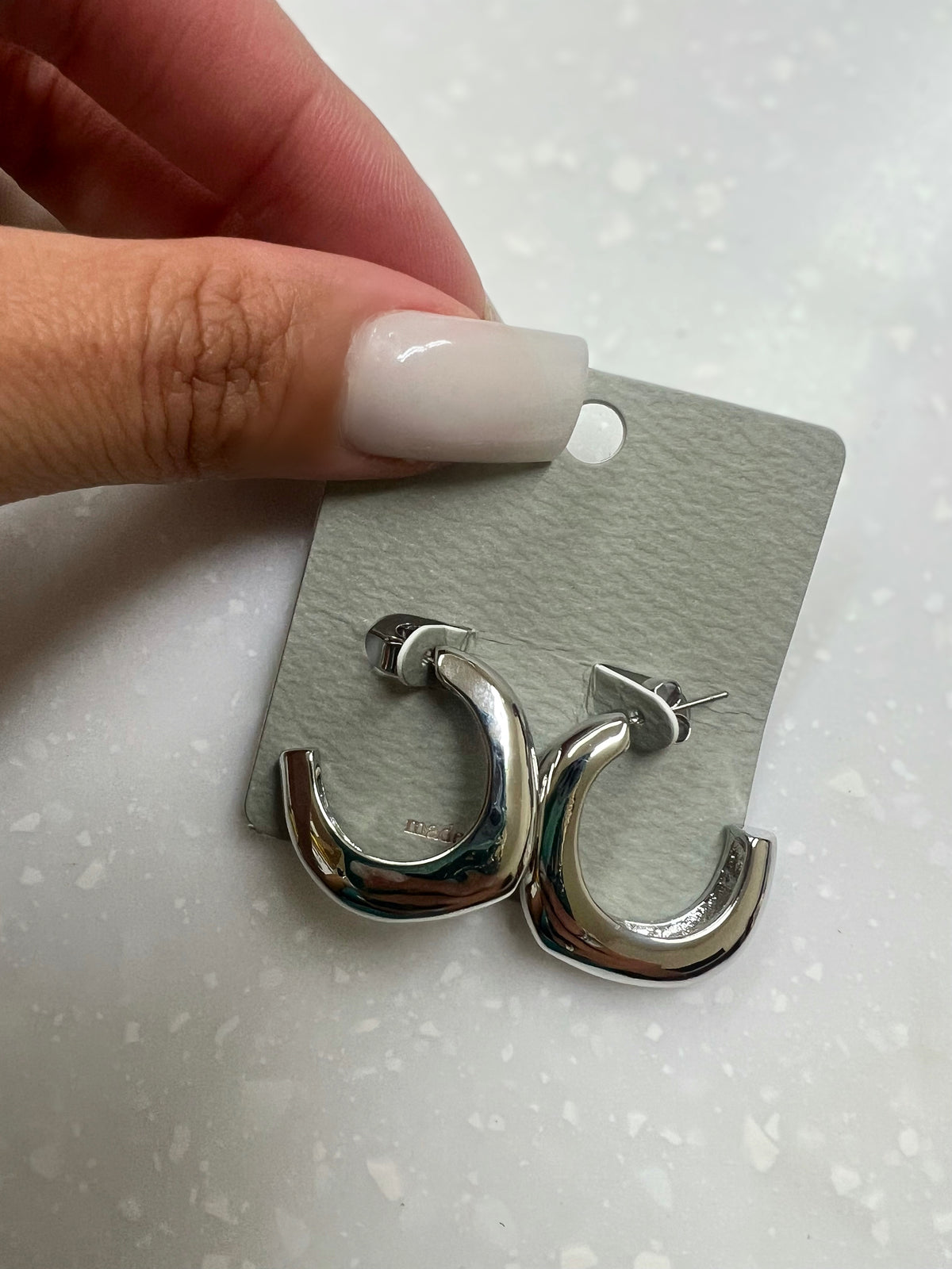 Tania Hoop Earrings (Silver)