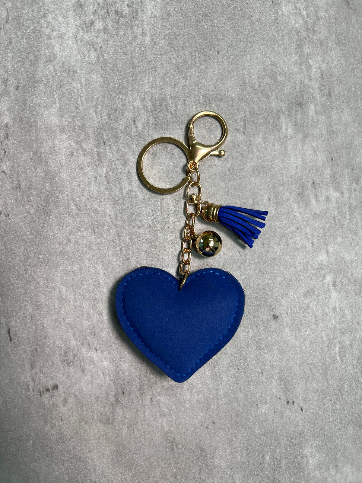 Evil Eye Heart Shaped Keychain (Blue)