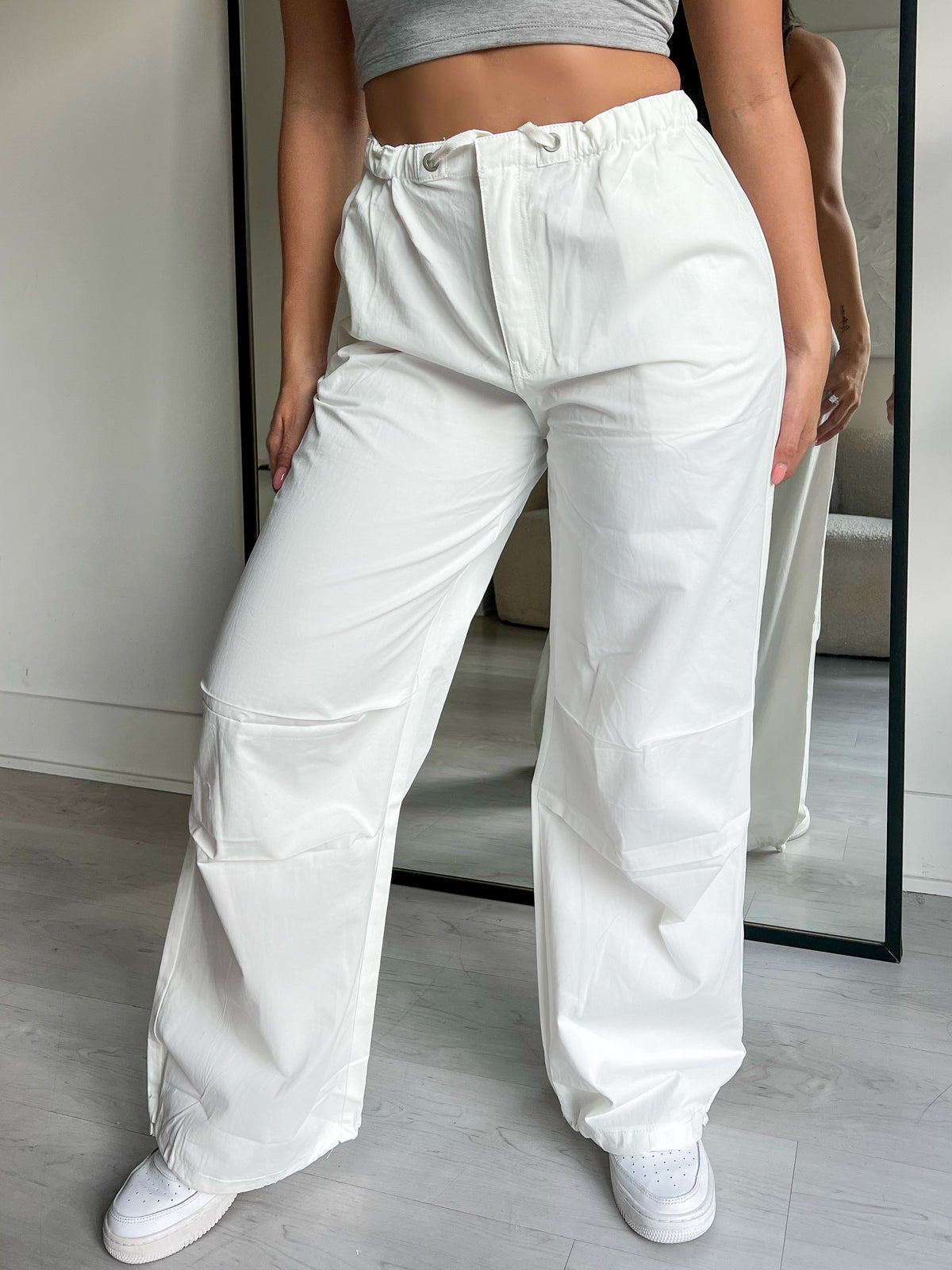 Jocelyn Cargo Pants (White) - Laura's Boutique, Inc