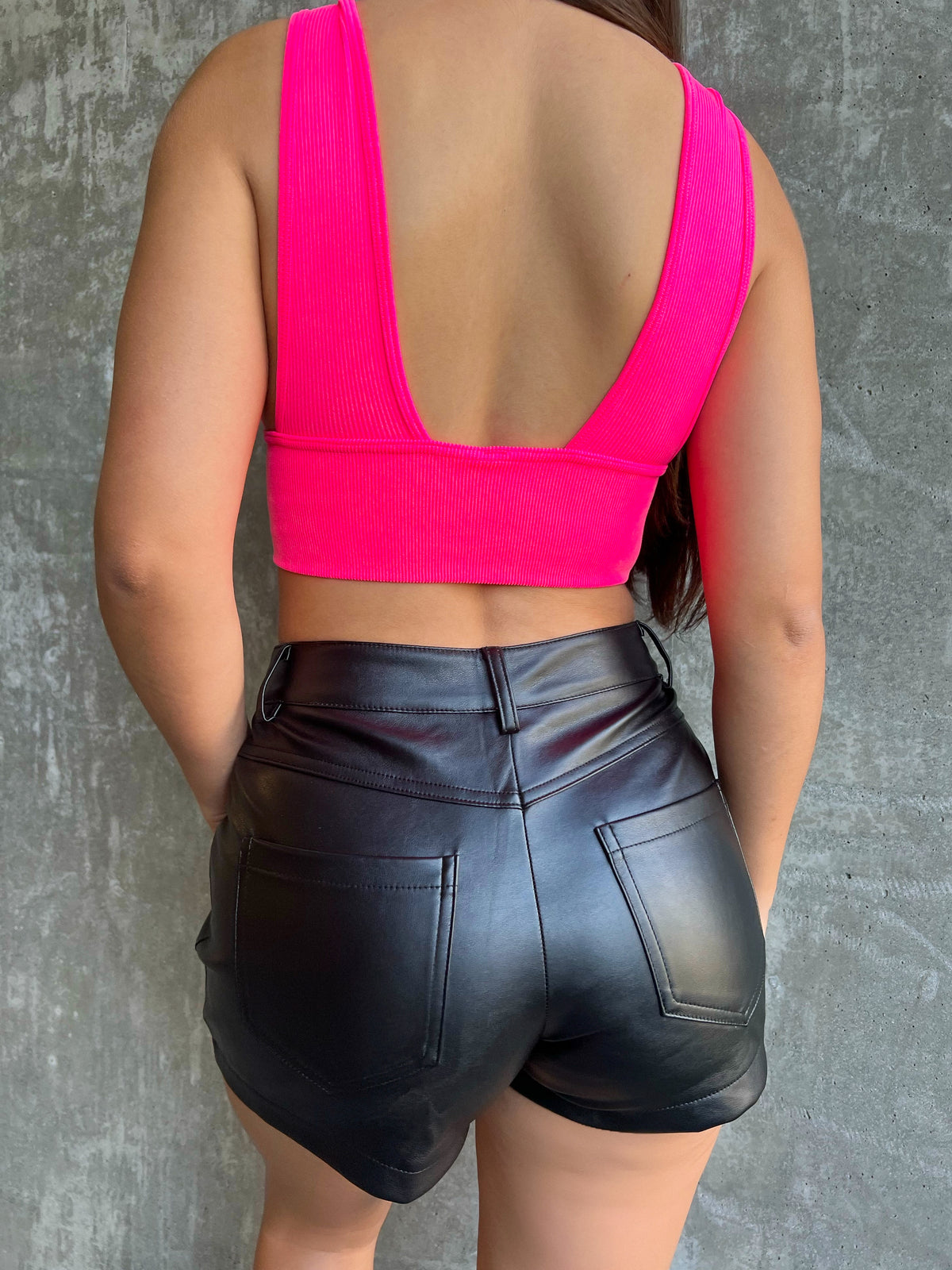 Normy Leather Shorts (Black)