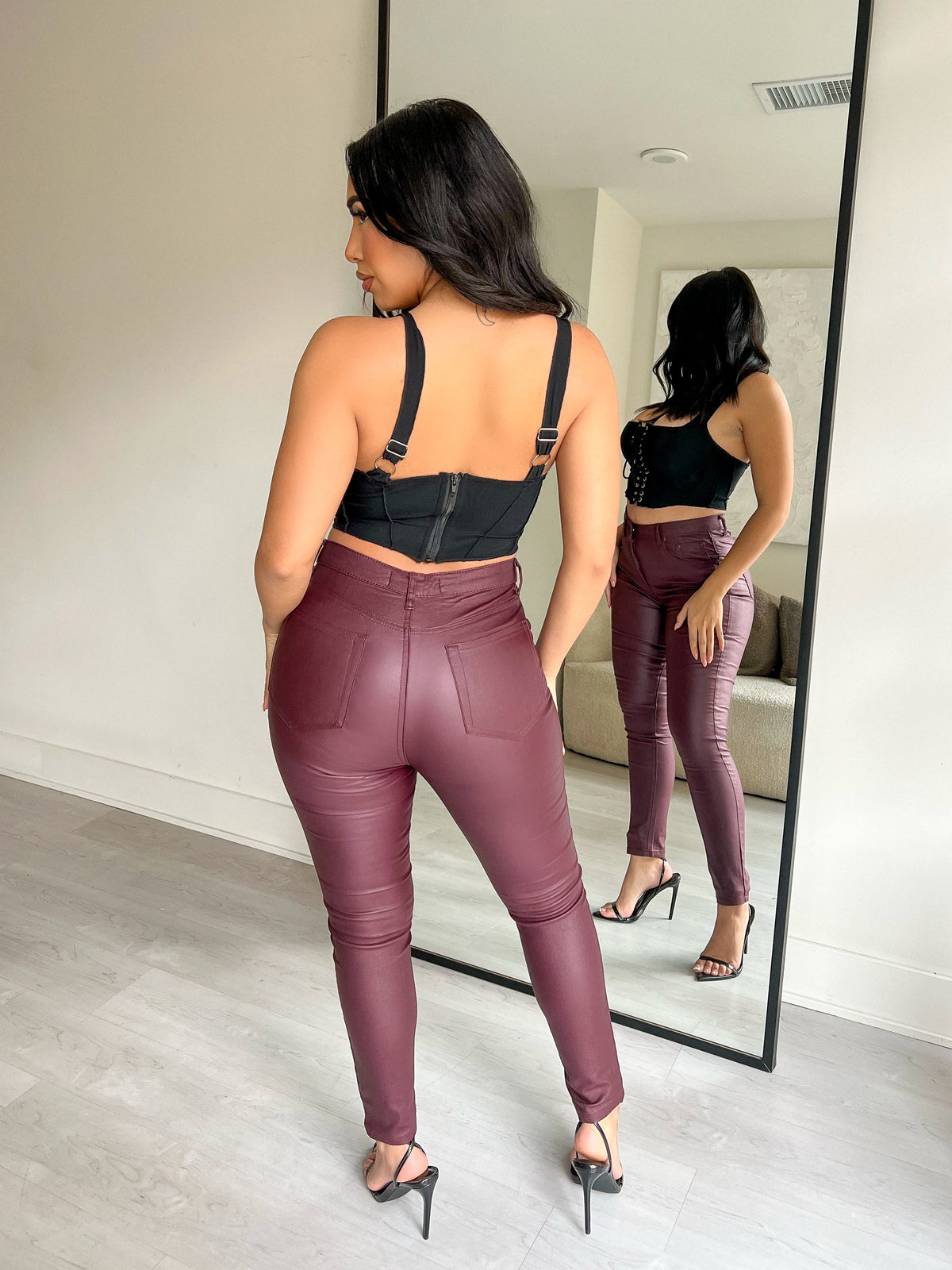 Hattie Jeans (Burgundy)