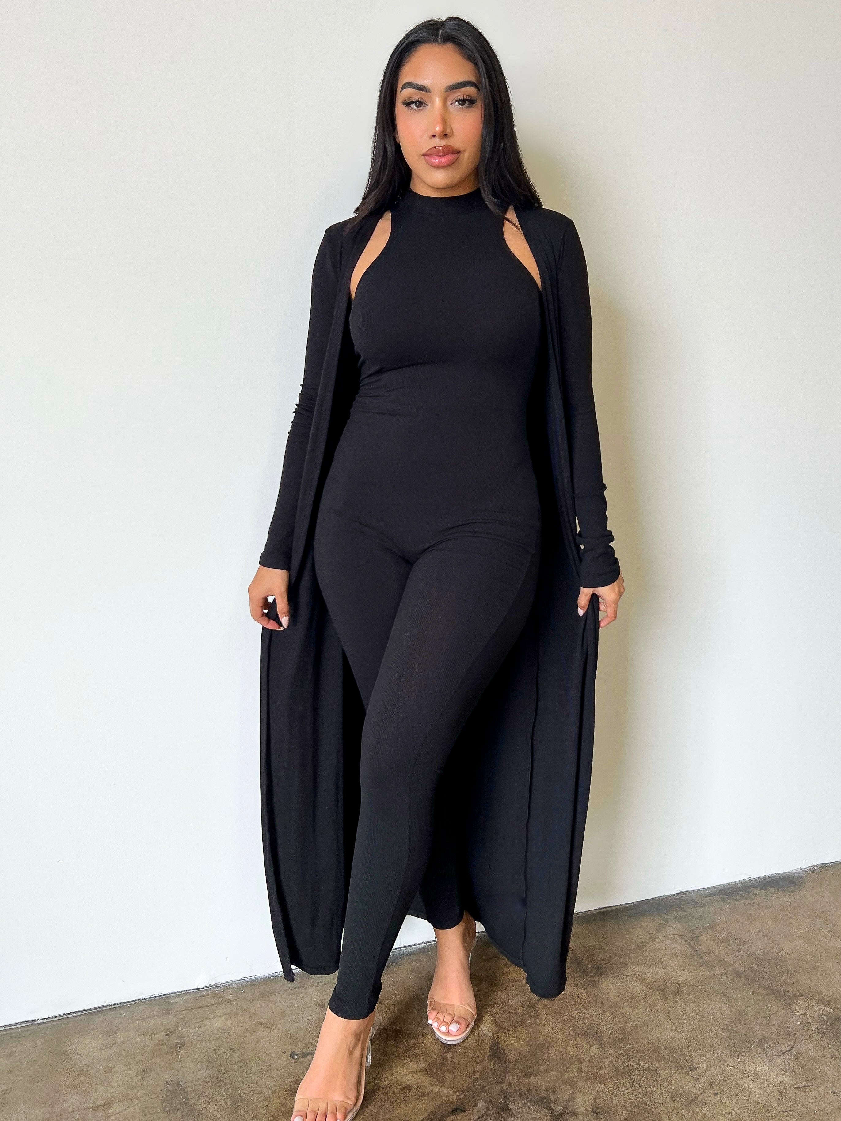Ladies Jumpsuit Plus Size Black Bodycon Jumpsuit Plus Cut Out Long