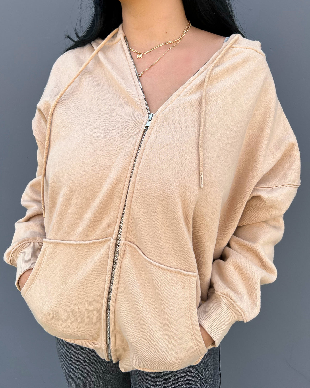 Daniella Oversize Sweater (Light Taupe)