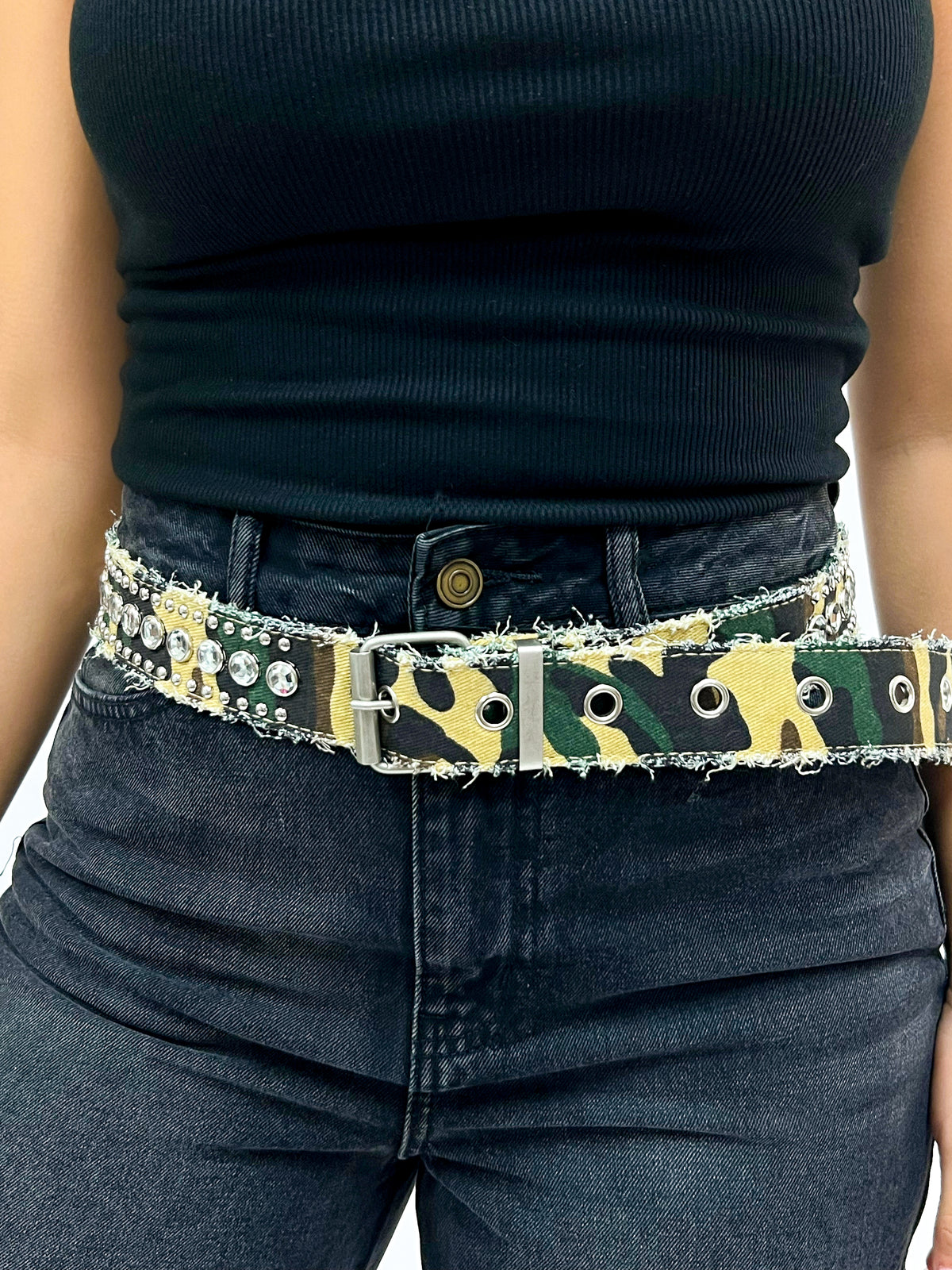 Paty Camo Studded Belt (Camo)