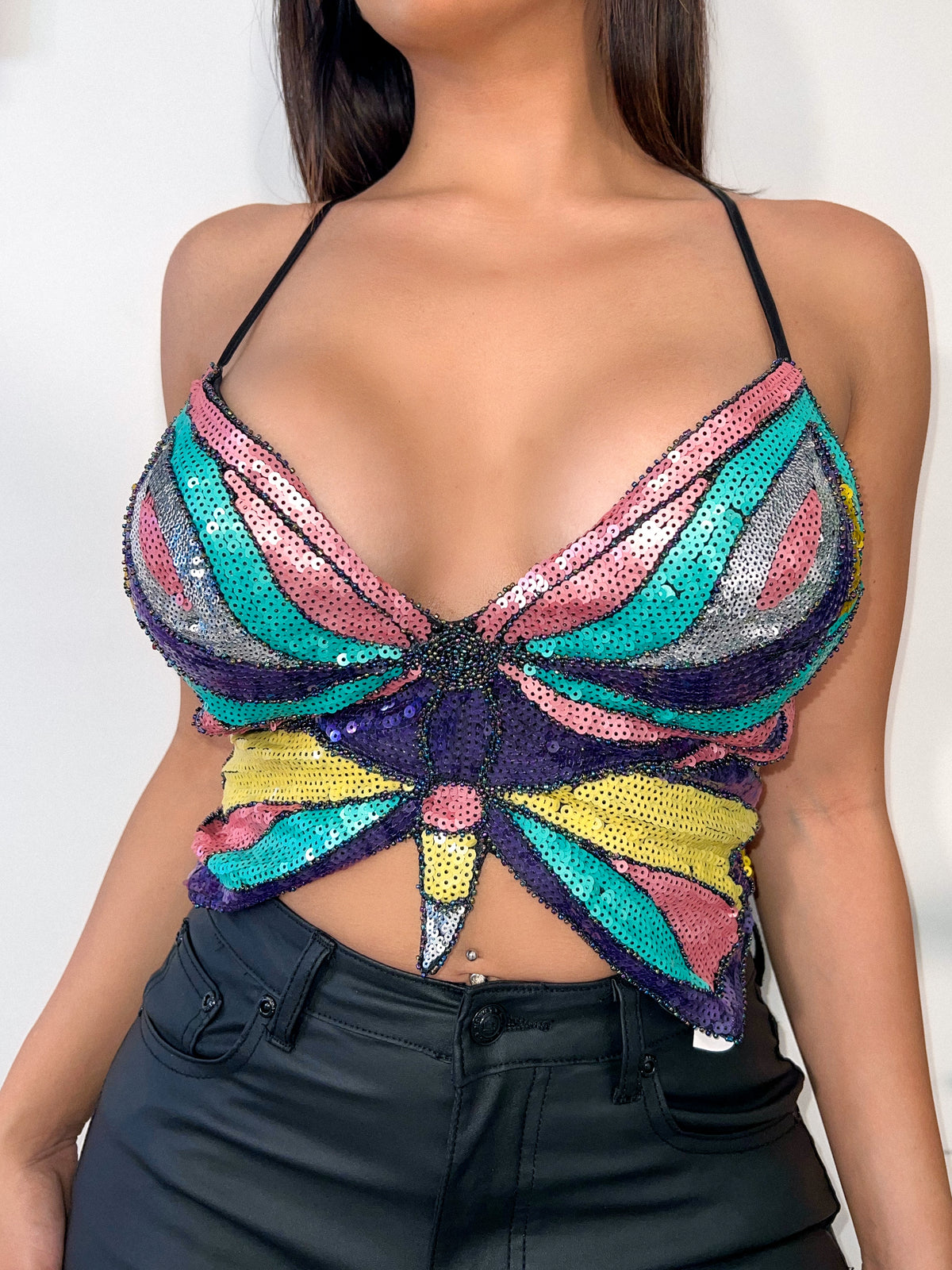 Jenny Butterfly Bralette (Rainbow)