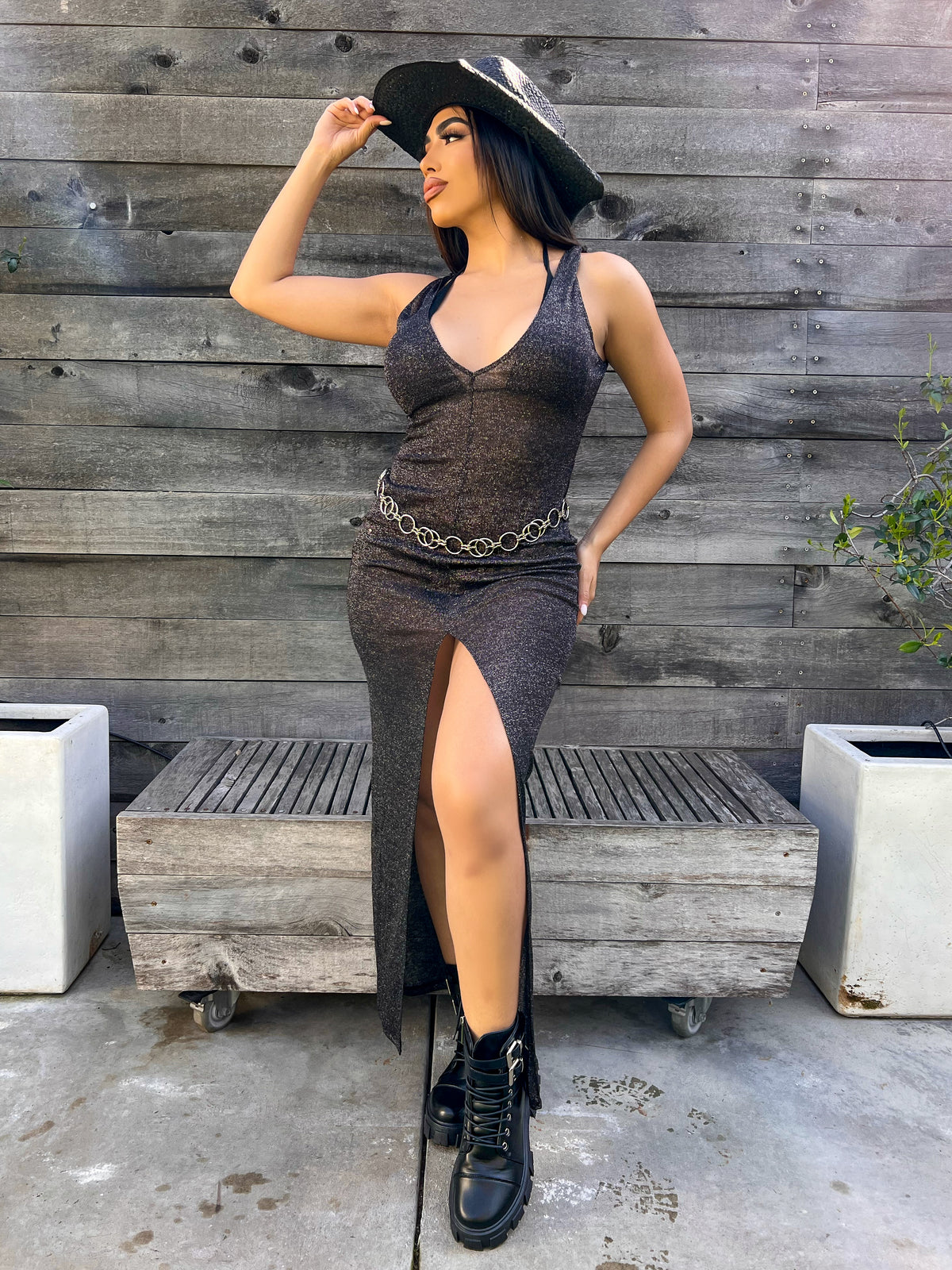 Celine Maxi Dress (Black) Small Celine Maxi Dress (Black) Small