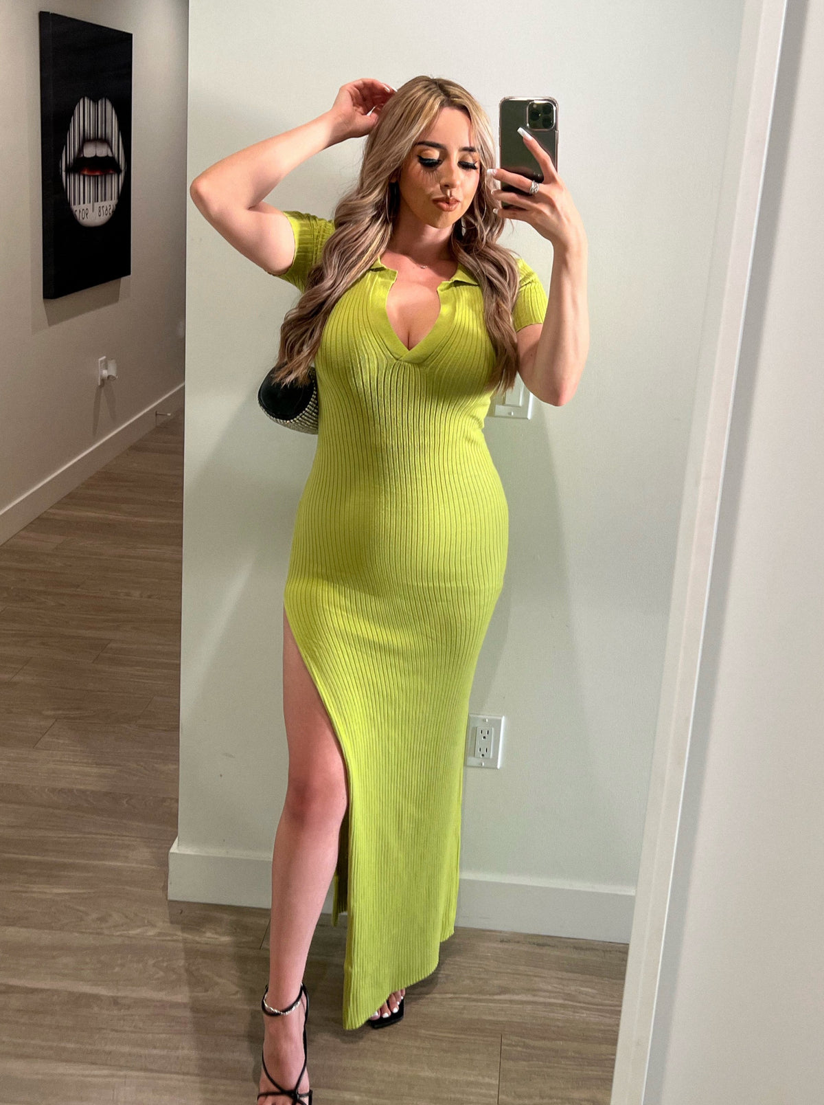Melissa  Maxi Dress (Lime)