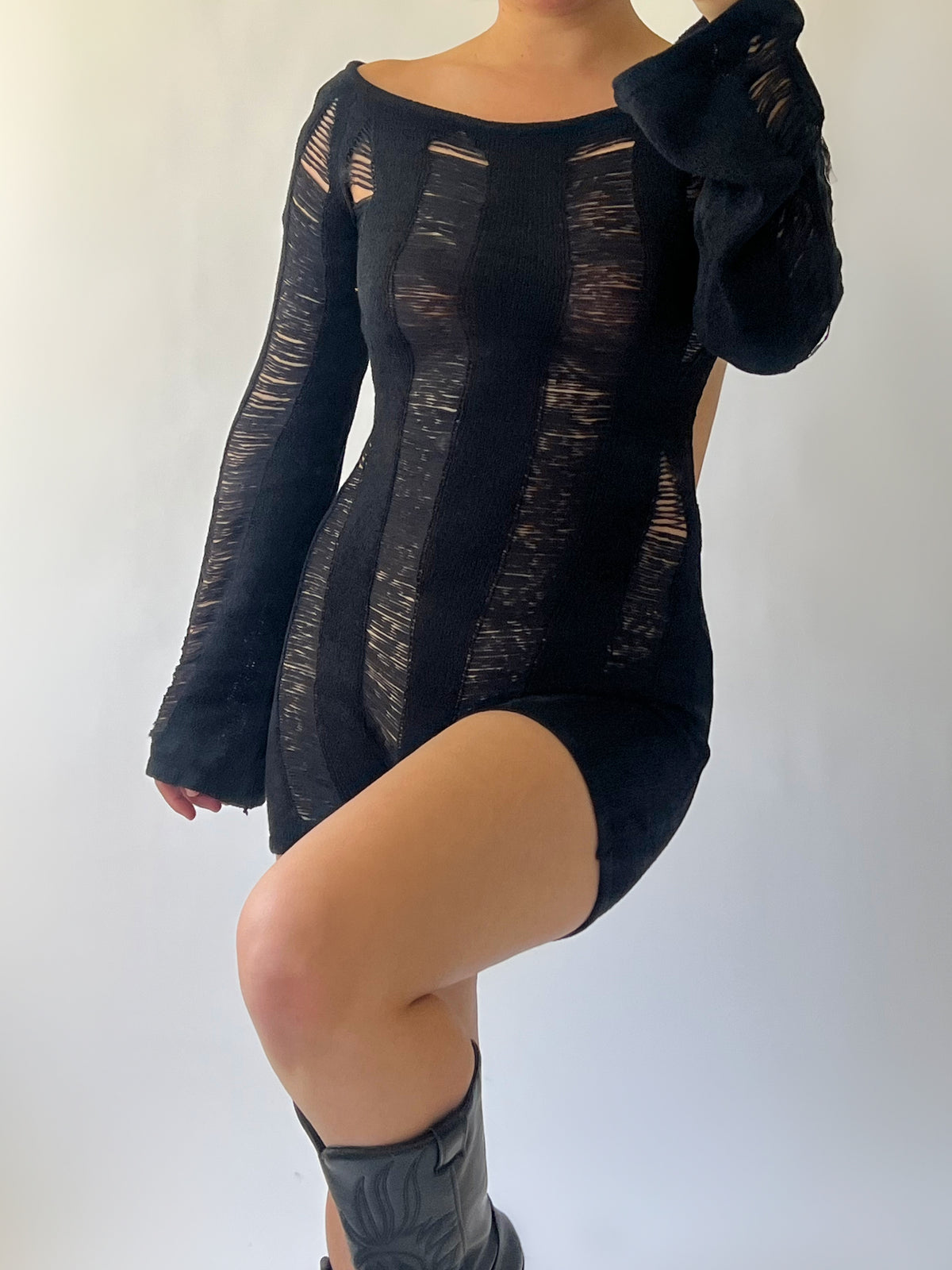 Riley Knit Romper (Black)