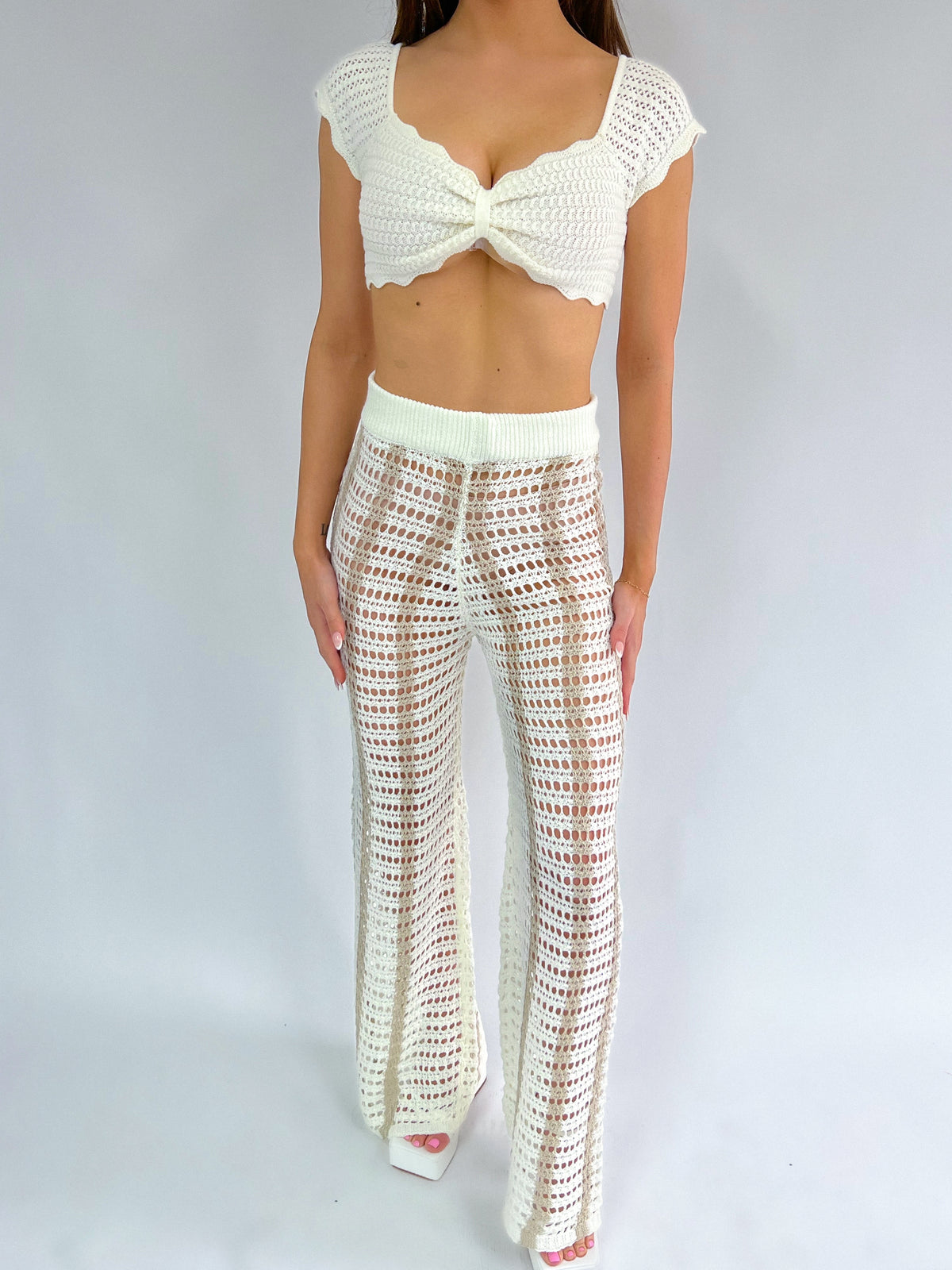 Lydia Crochet Pants (Tan)