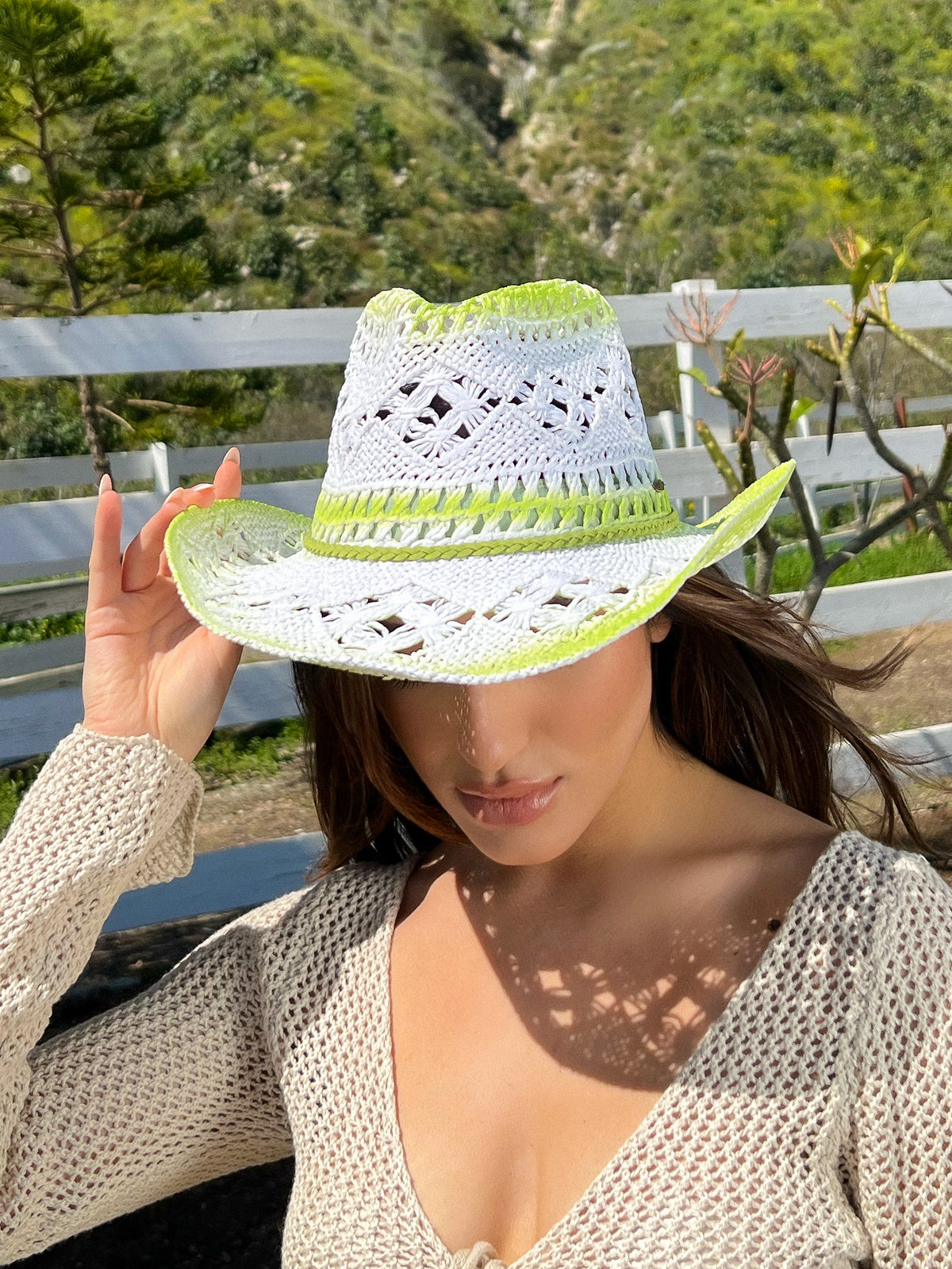 Danielle Cowgirl Hat (Lime)