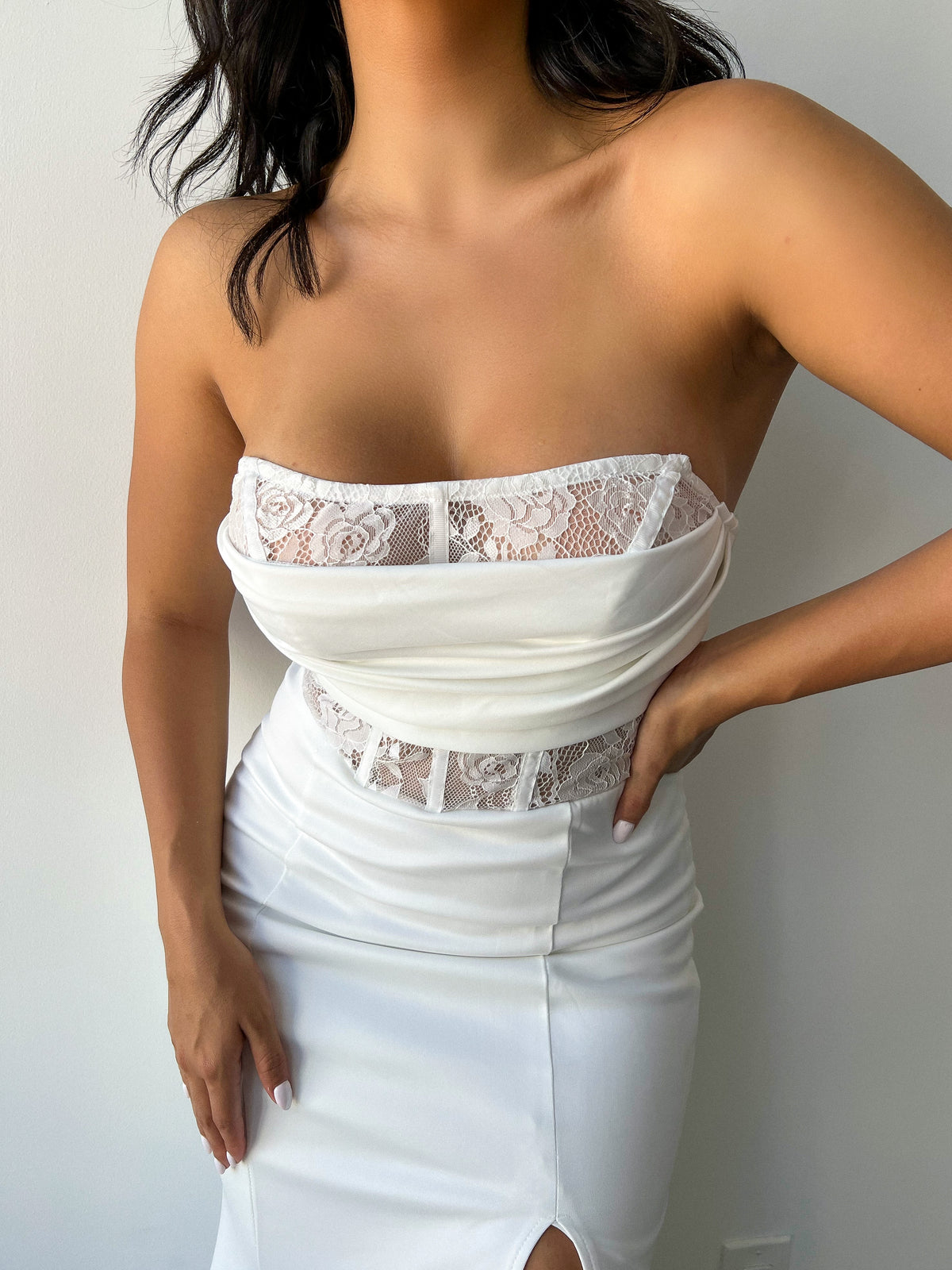 Yaneli Knit Dress (White)