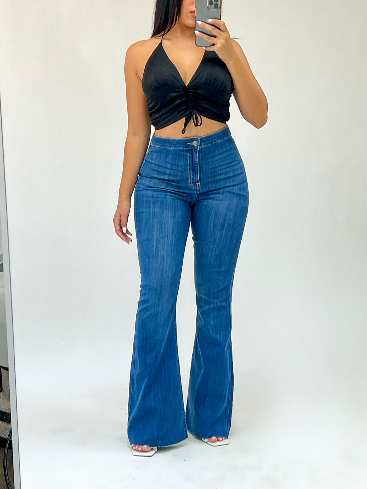 Olivia Flare Jeans (Medium Denim)