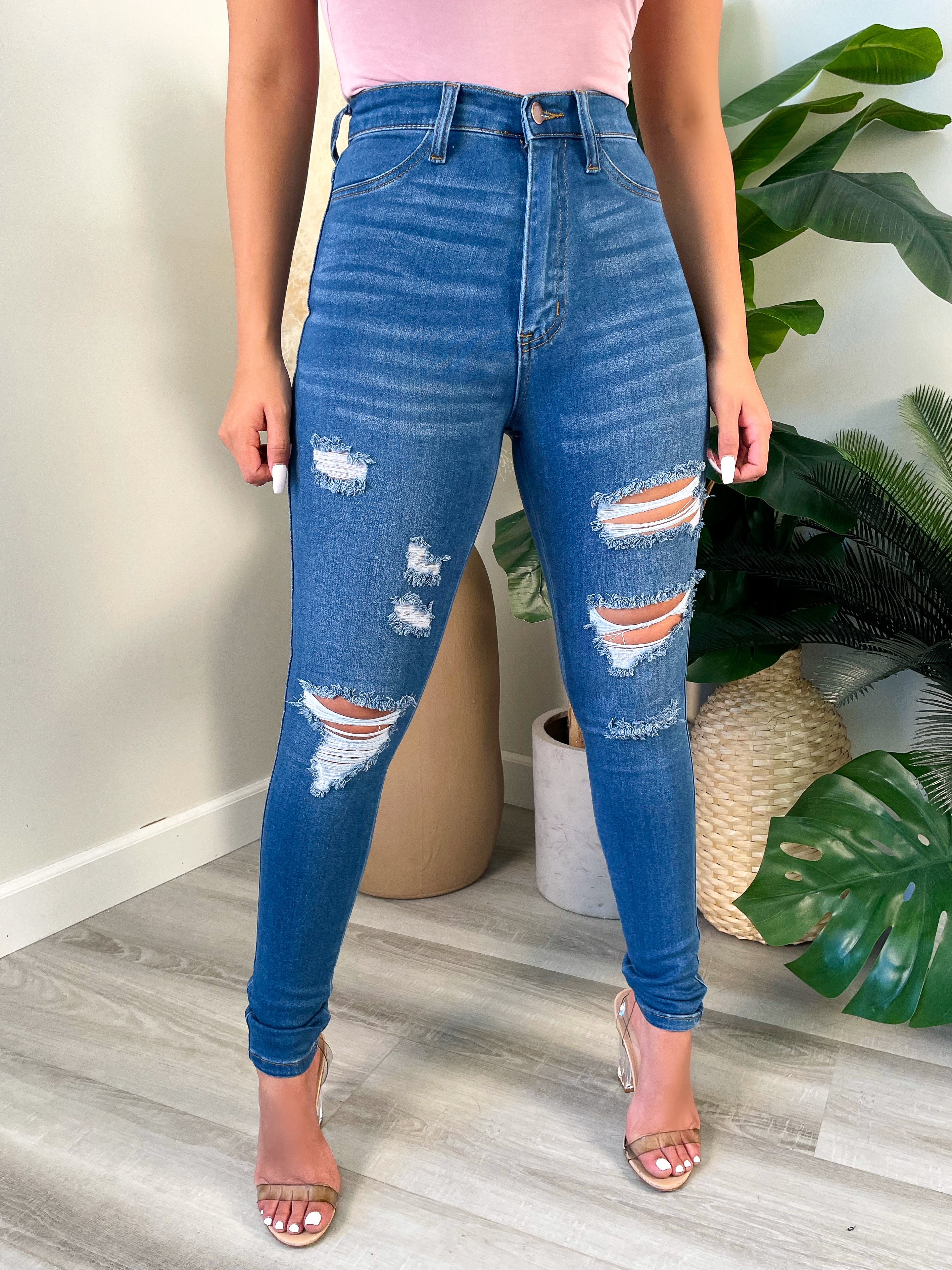 Kenzie Jeans (Medium Stone) - Laura's Boutique, Inc