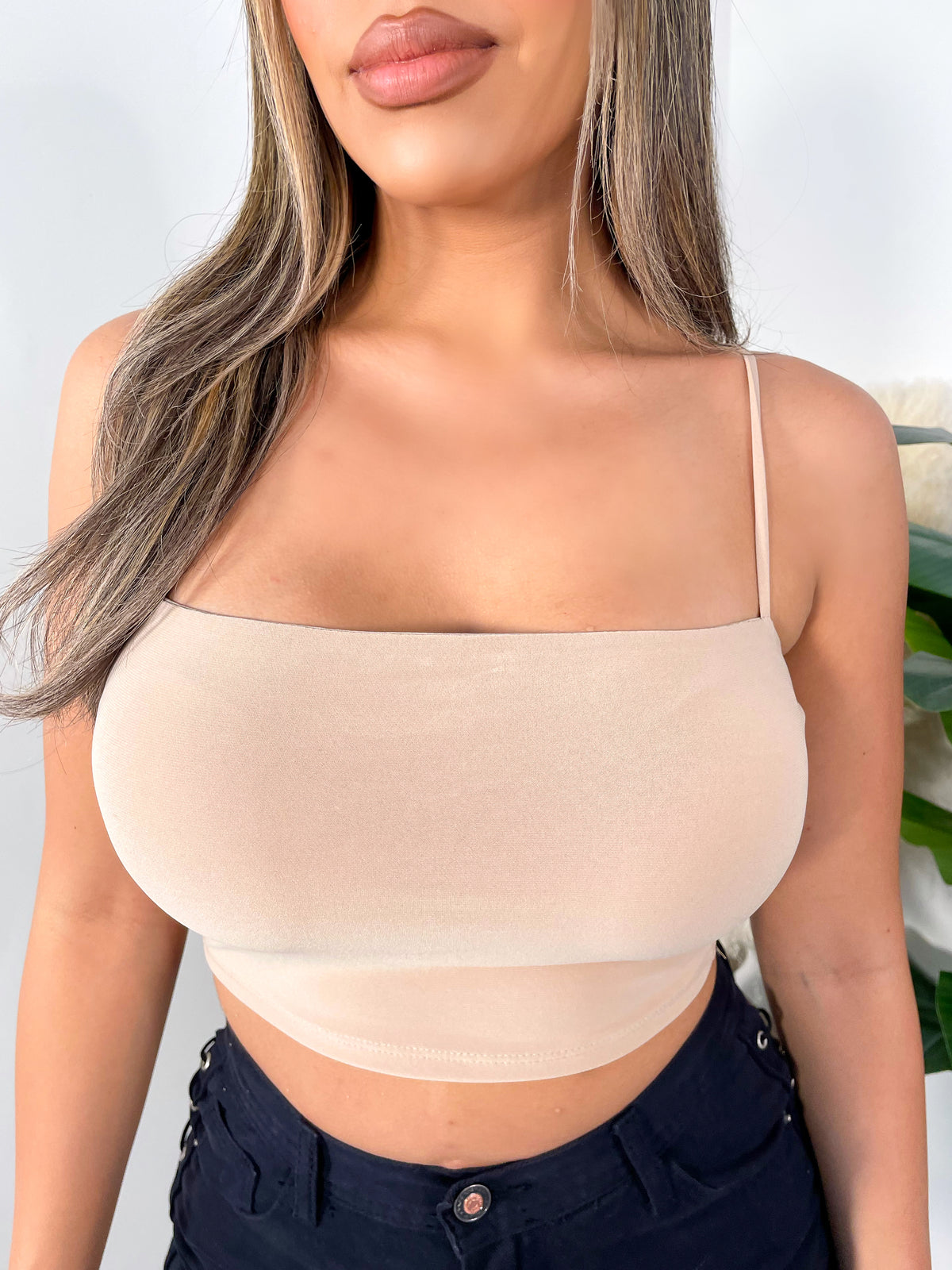 Angela Crop Top (Taupe) - Laura's Boutique, Inc