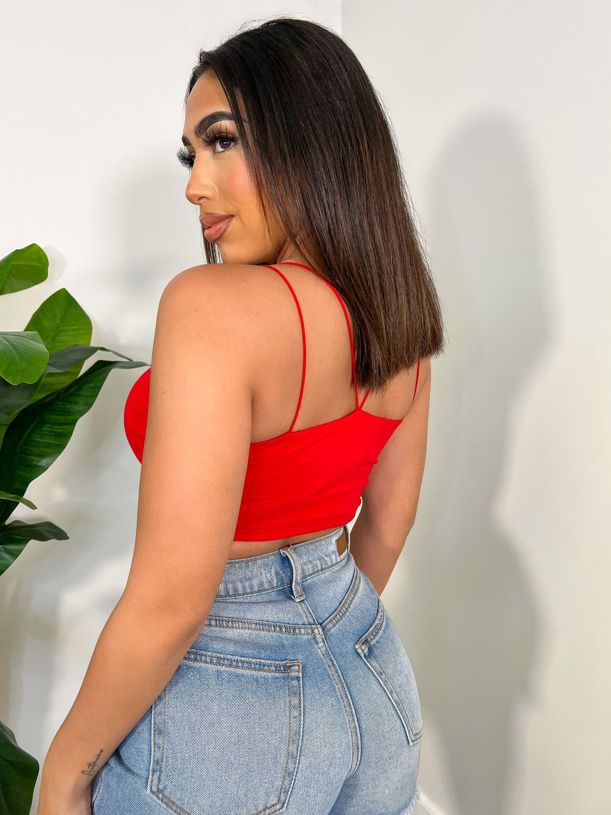 Lily Crop Top (Red)