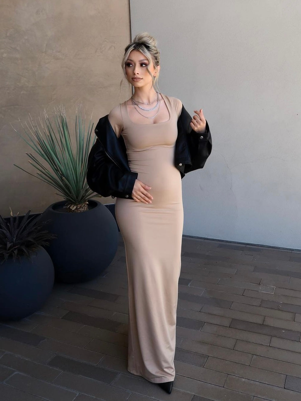 Stacy Maxi Dress (Sand)
