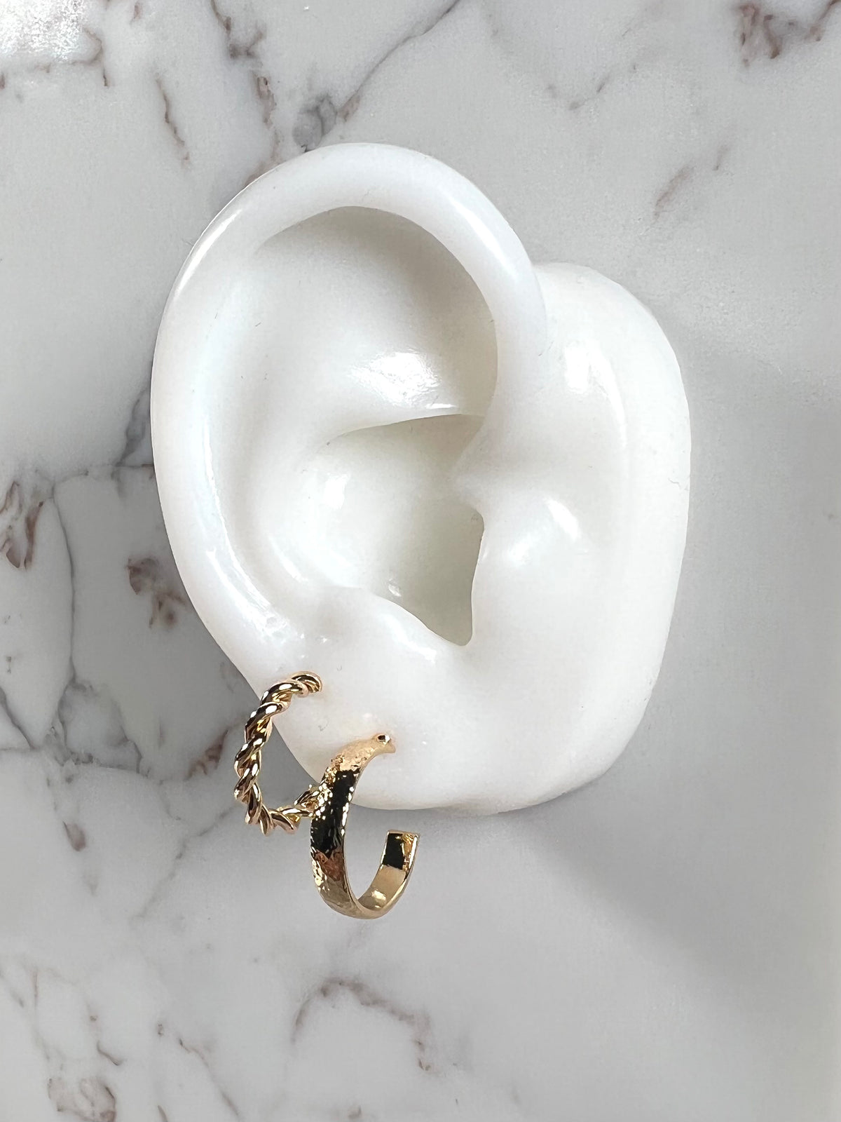 Jay Hoop Earrings Set (Gold)