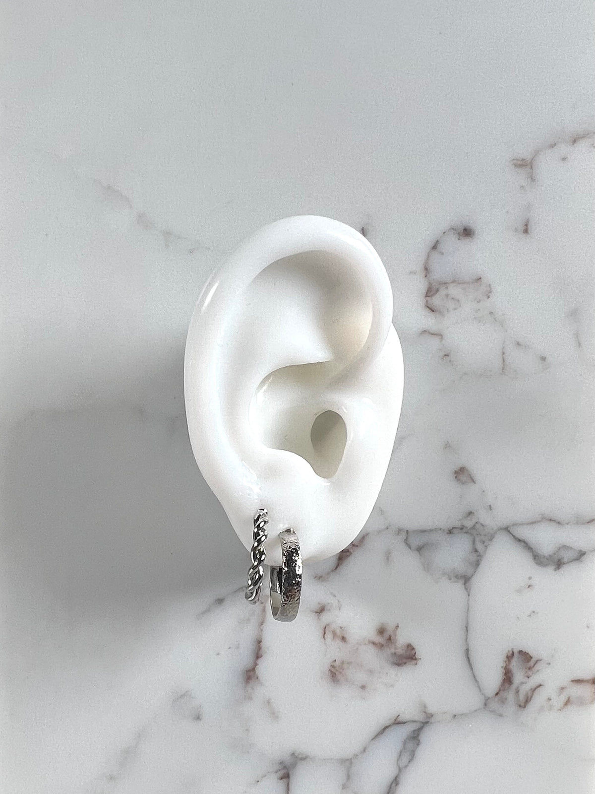 Jay Hoop Earrings Set (Silver)