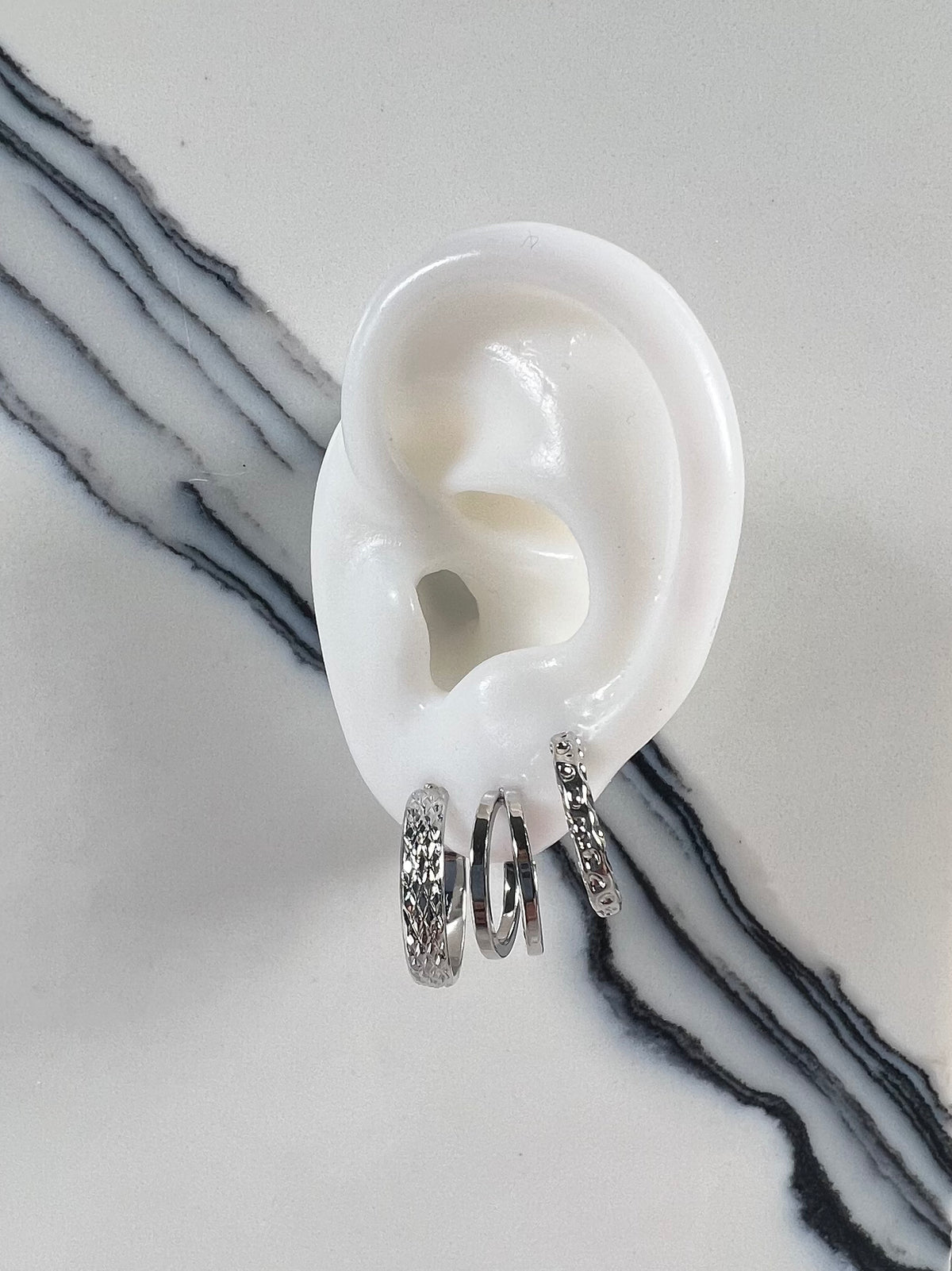 Emily Earrings Set (Silver)