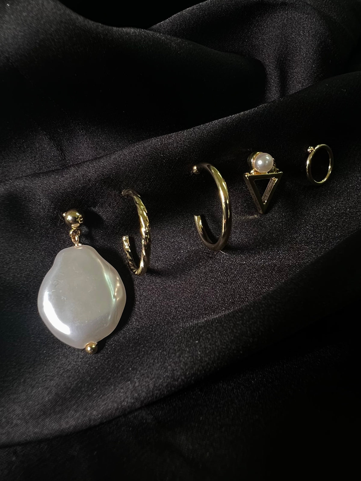Monica Earrings Set (Gold)