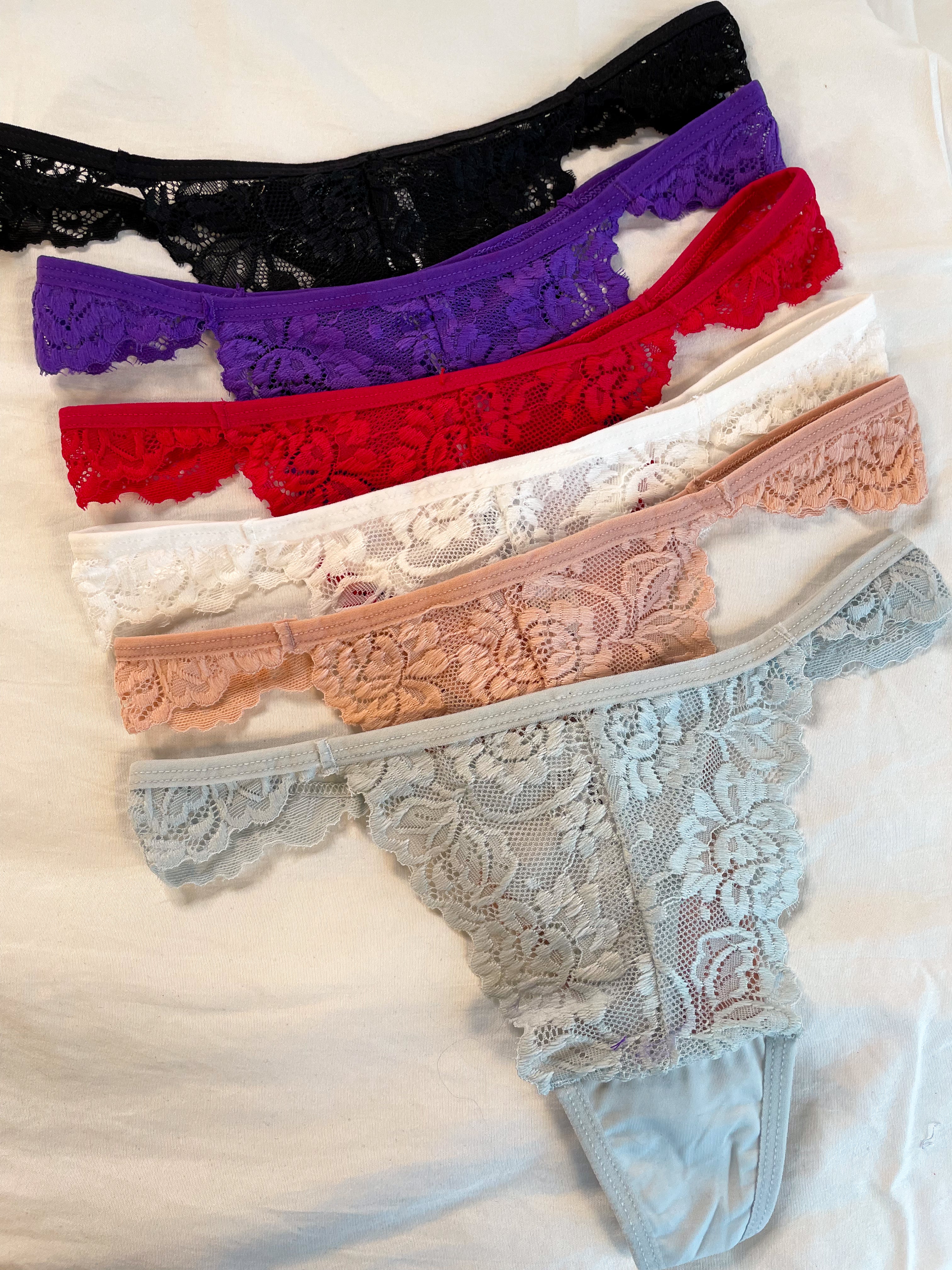 Lot 3,6,12 Pcs Mary's Secret Sexy Women Lace Low-Waist Underwear Panties  Briefs