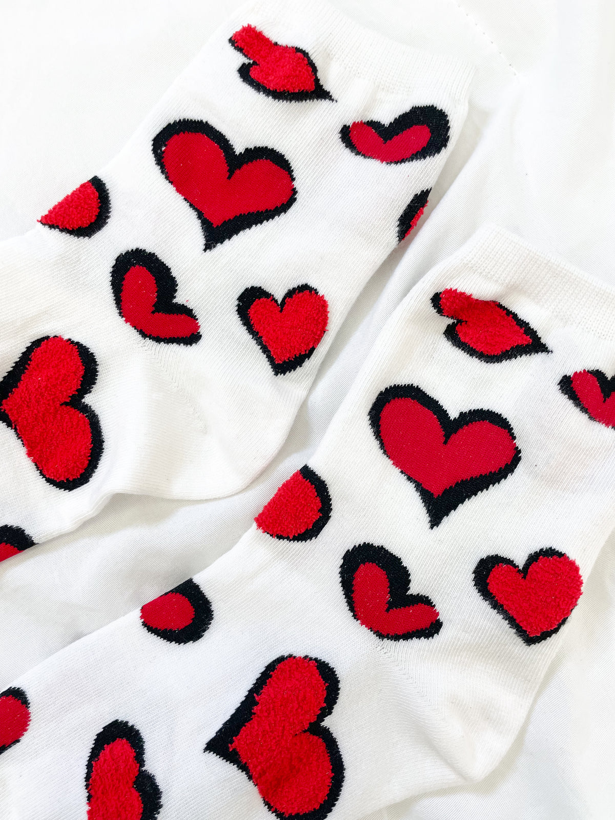 white heart socks 