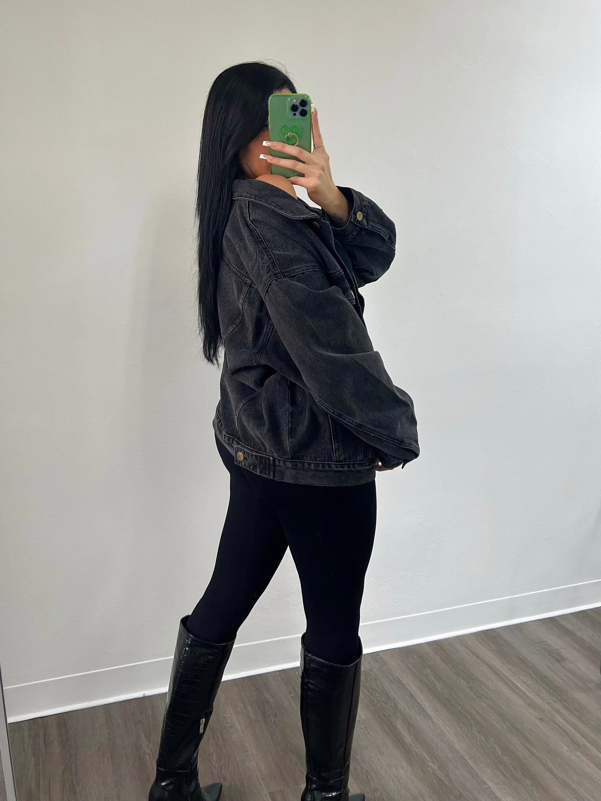 Kimberly Boyfriend Jacket (Charcoal)