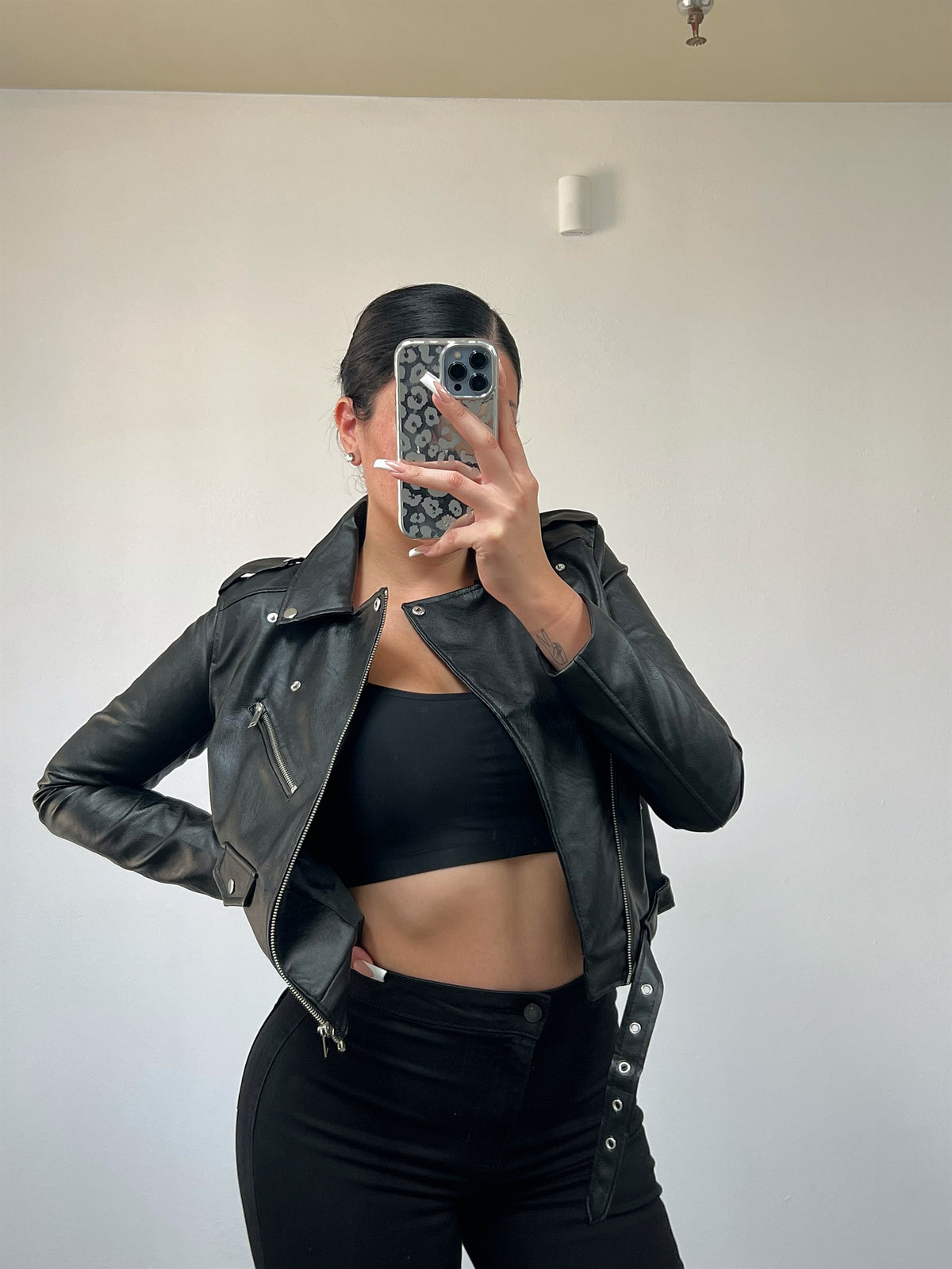 Aaliyah Leather Jacket (Black)